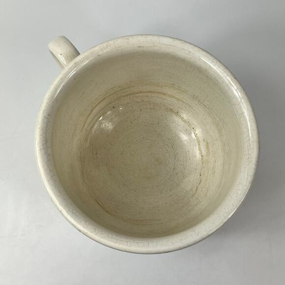 Vintage Boch Belgium Chamber Pot Ironstone Glazed Belgium Ware 6"x8" Pre-War Era - Picture 5 of 15